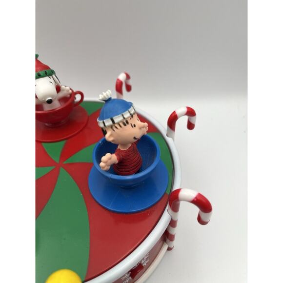Gemmy Peanuts Gang Spinning Teacups Musical Carousel 10 Christmas - *NOT Work* - Picture 8 of 9